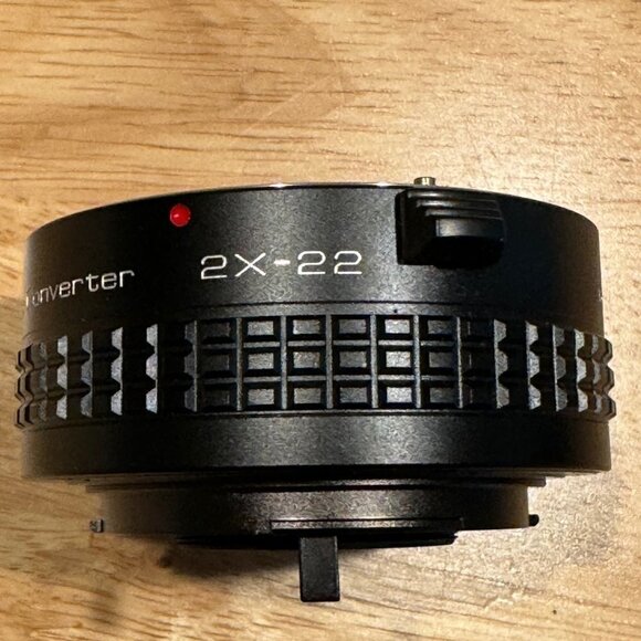 Vintage Vivitar MC Tele Converter Lens 2x-22 Pentax Mount w/ Caps & Case - Picture 5 of 6
